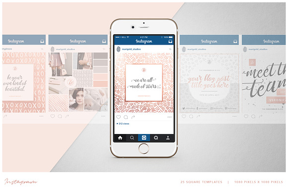 Foiled Instagram Post Bundle in Instagram Templates - product preview 11