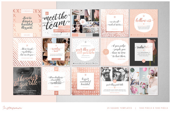 Foiled Instagram Post Bundle in Instagram Templates - product preview 12