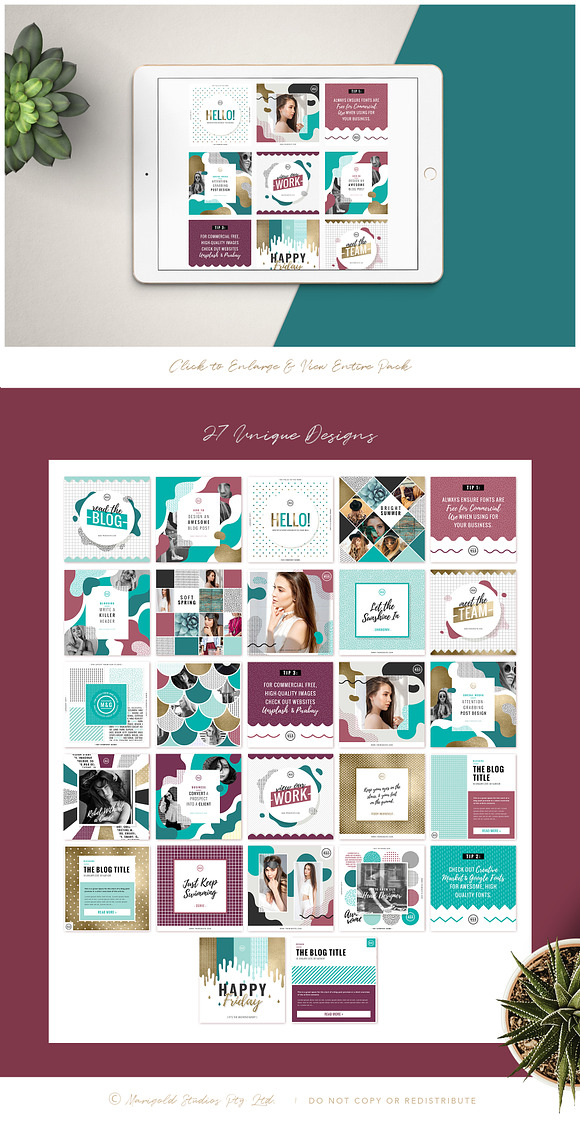 Foiled Instagram Post Bundle in Instagram Templates - product preview 14