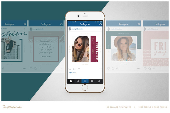 Foiled Instagram Post Bundle in Instagram Templates - product preview 17