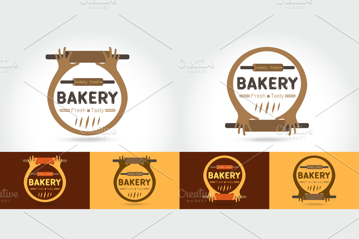 Set of  logo of the bakery  in Logo Templates - product preview 8