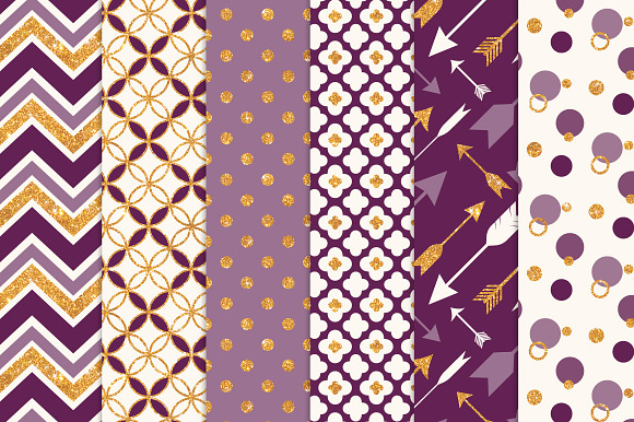 Plum Bohemian Glitter Patterns in Patterns - product preview 1