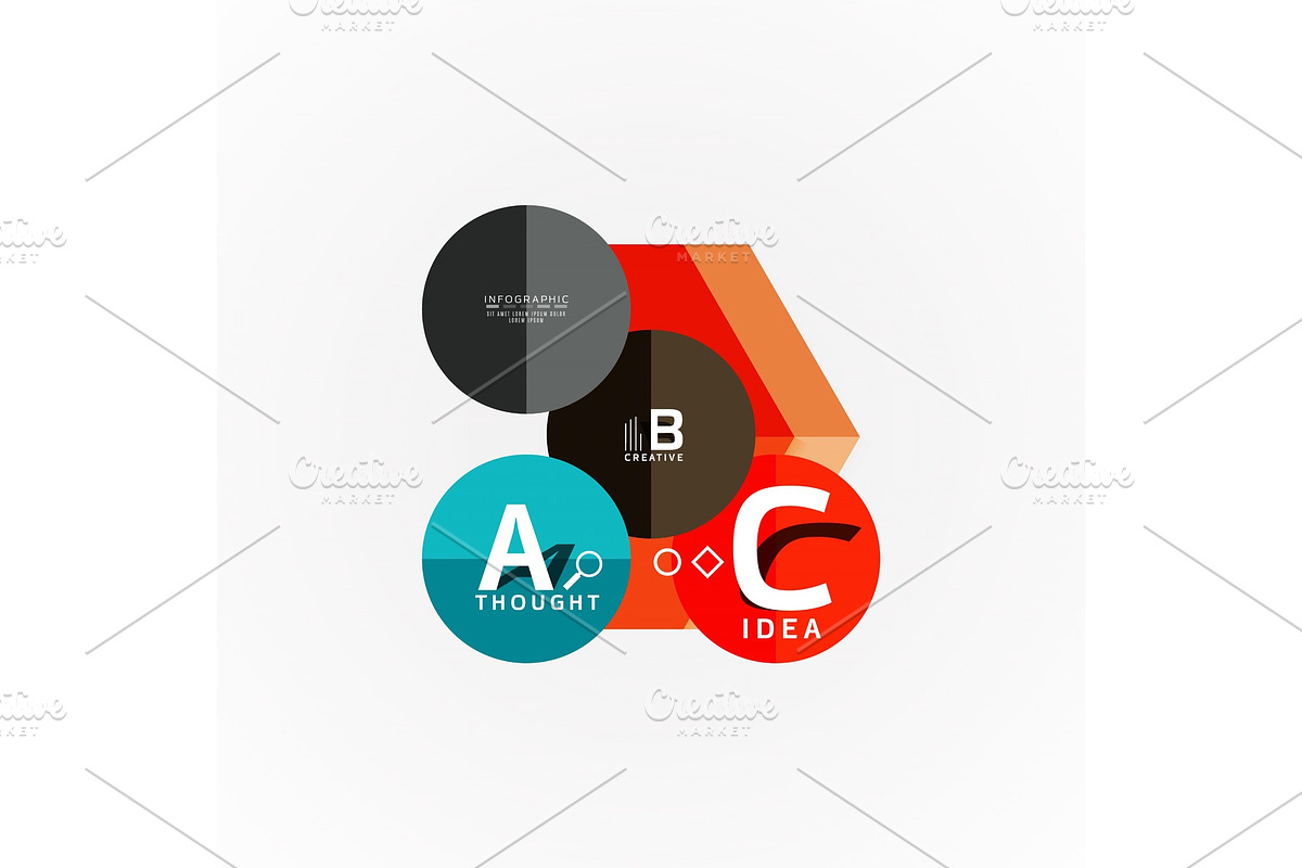 Vector infographic options banner, paper style design in Illustrations - product preview 8