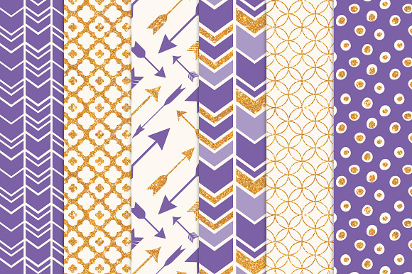 Purple Glitter Bohemian Patterns in Patterns - product preview 2