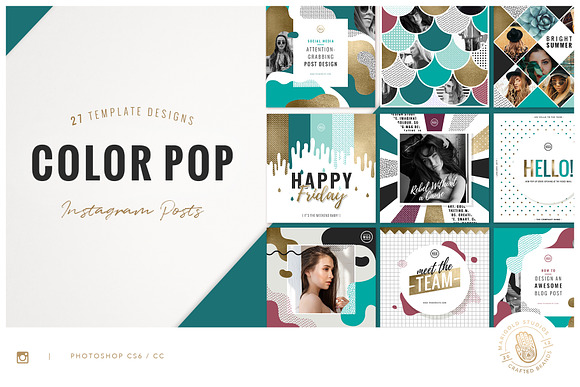 Foiled Instagram Post Bundle in Instagram Templates - product preview 20