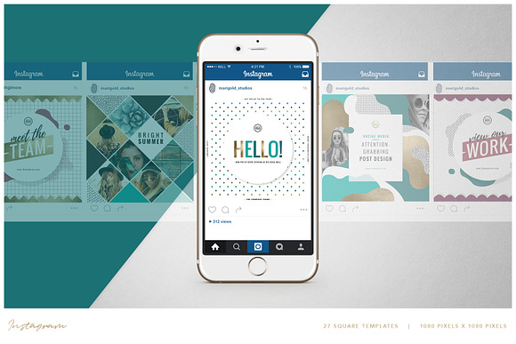 Foiled Instagram Post Bundle in Instagram Templates - product preview 21