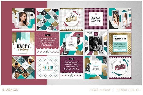 Foiled Instagram Post Bundle in Instagram Templates - product preview 22