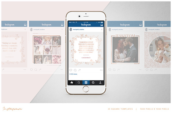 Foiled Instagram Post Bundle in Instagram Templates - product preview 24