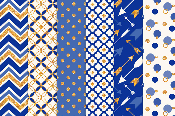 Royal Blue & Gold Glitter Patterns in Patterns - product preview 1