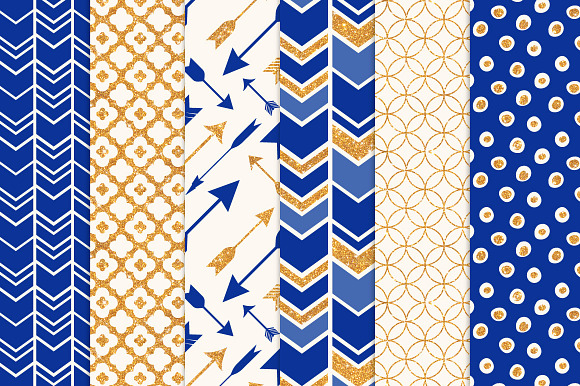 Royal Blue & Gold Glitter Patterns in Patterns - product preview 2