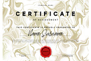 Template design of the certificate.