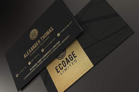 50 Golden Business Cards Bundle in Business Card Templates - product preview 6