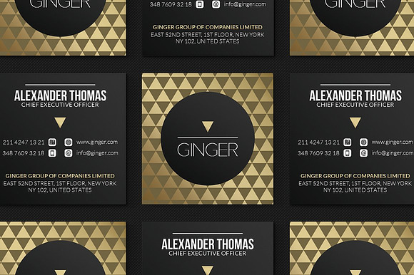 50 Golden Business Cards Bundle in Business Card Templates - product preview 15