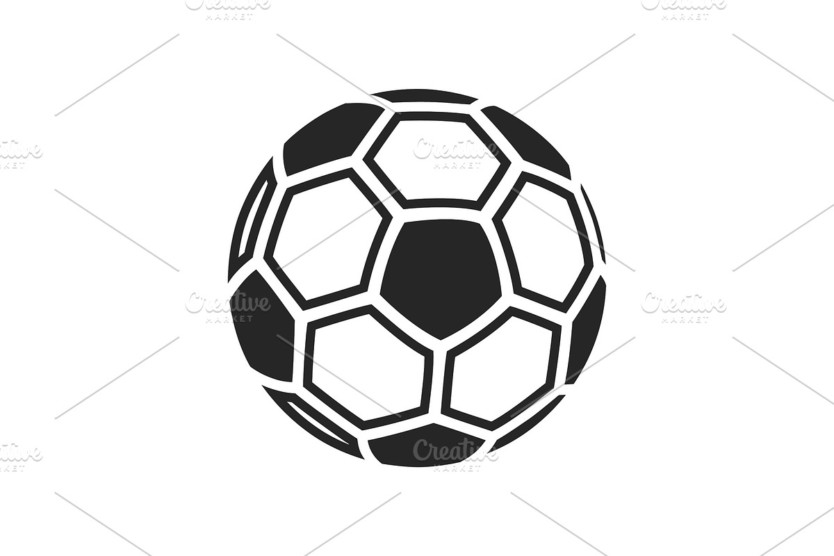 Football soccer ball icon isolated on white background. in Objects - product preview 8
