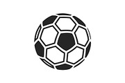 Football soccer ball icon isolated on white background.