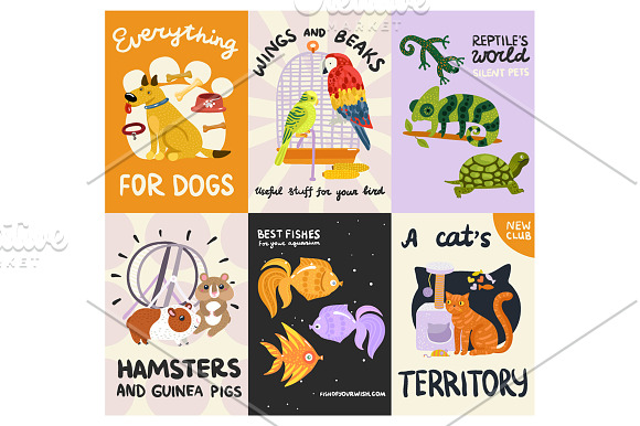 Pets Cartoon Set in Illustrations - product preview 2