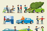 Car Insurance Characters Set