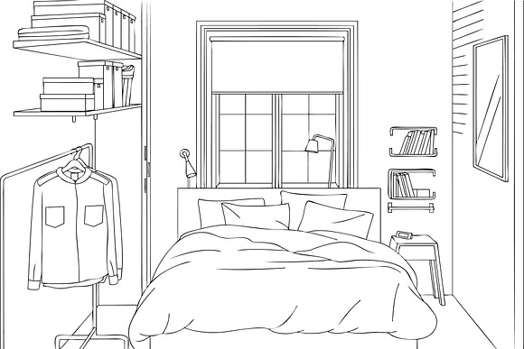 Interior&Architecture Line Art Vol.1 in Illustrations - product preview 6