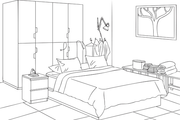 Interior&Architecture Line Art Vol.1 in Illustrations - product preview 8