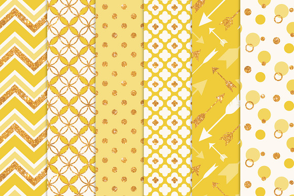 Sunshine Yellow Glitter Patterns in Patterns - product preview 1