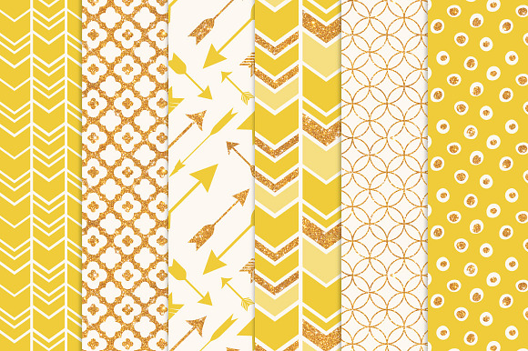 Sunshine Yellow Glitter Patterns in Patterns - product preview 2