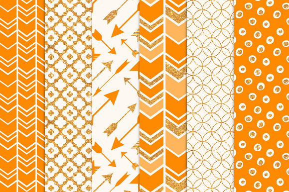 Tangerine Glitter Boho Patterns in Patterns - product preview 2