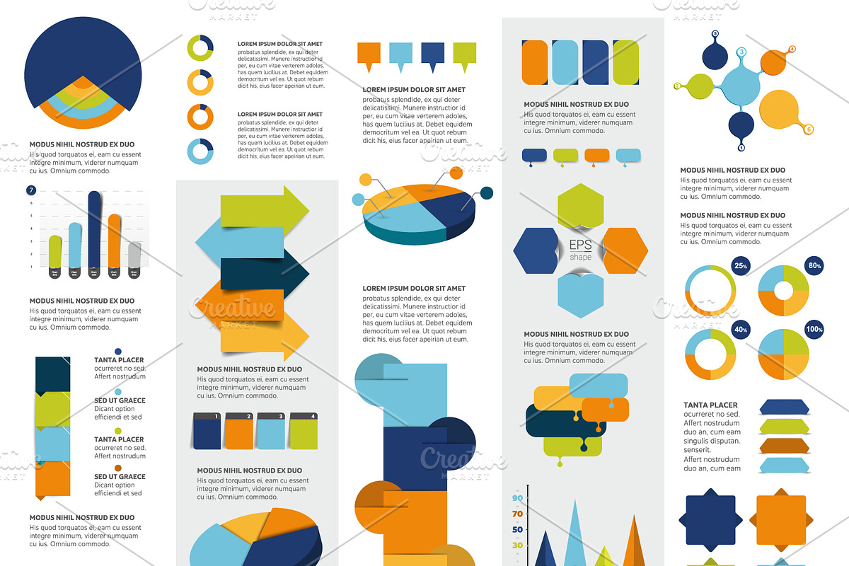 Mega set of infographics elements in Illustrations - product preview 8