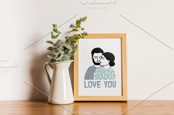 Set of couples in love in Illustrations - product preview 4