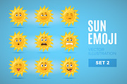 Sun Emoticons  - Set 2
