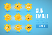 Sun Emoticons - Set 3