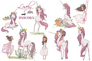Pink Unicorn with Princess