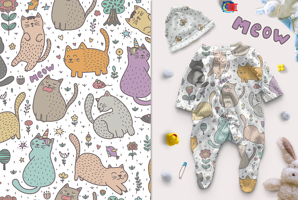 Cats in Paradise Collection in Illustrations - product preview 5
