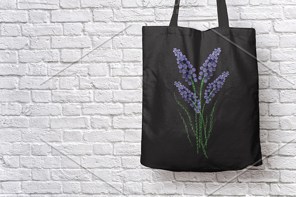 Embroidered blooming wild flowers in Illustrations - product preview 7