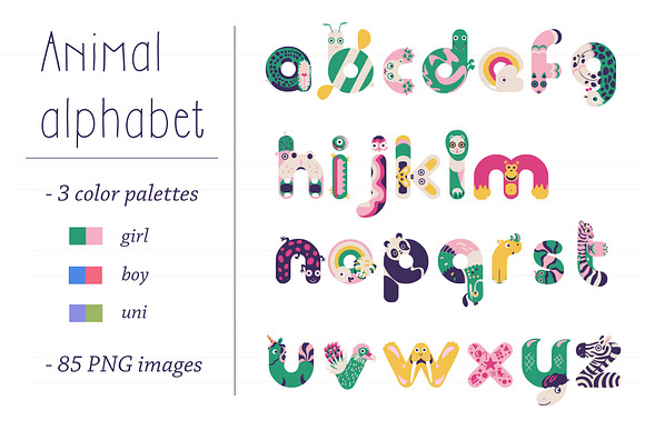 Animal alphabet in Illustrations - product preview 5