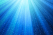 Light with dots on blue background in technology concept. Sun ray. Abstract illustration.