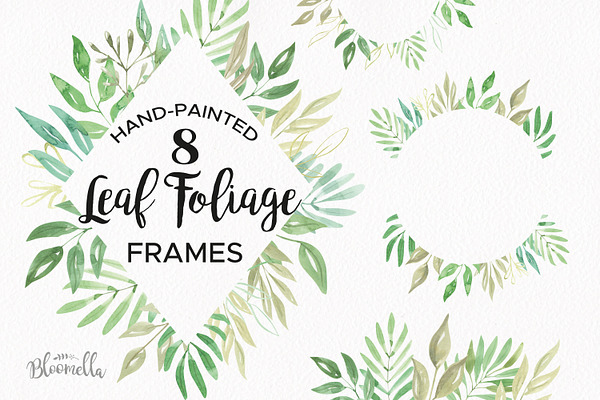 Leaf Foliage Frames Borders Clipart