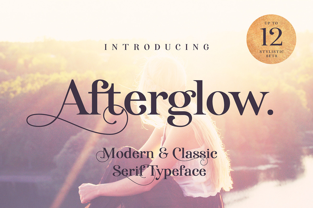 Afterglow in Website Fonts - product preview 8