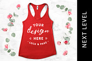 Next Level 1533 Red Tank Top Mockup