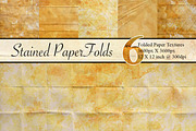 6 Stained & Folded Paper Textures