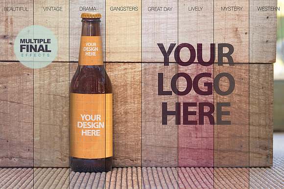 Formentera Wood | Beer Mockup in Product Mockups - product preview 4