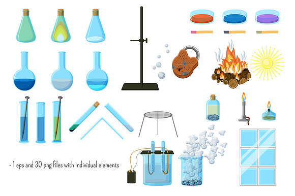 Chemical reactions infographics.  in Illustrations - product preview 1