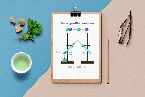 Chemical reactions infographics.  in Illustrations - product preview 3