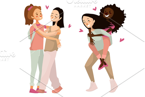Gay people vector Valentine set in Illustrations - product preview 2