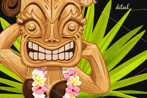 Tiki Totem Illustrations Elements in Illustrations - product preview 3