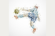 Abstract Football Player