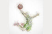 Abstract Basketball Player