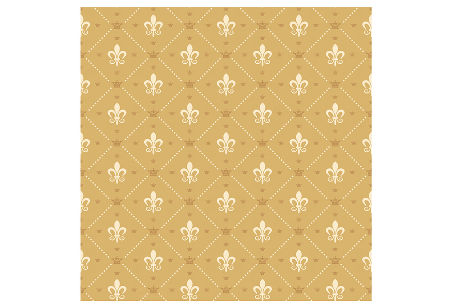 Vintage Royal Wallpaper Vector in Patterns - product preview 8