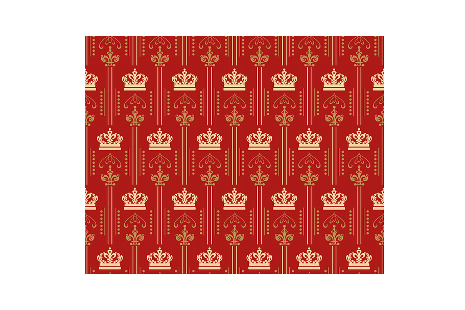 Vintage Royal Wallpaper Vector in Patterns - product preview 8