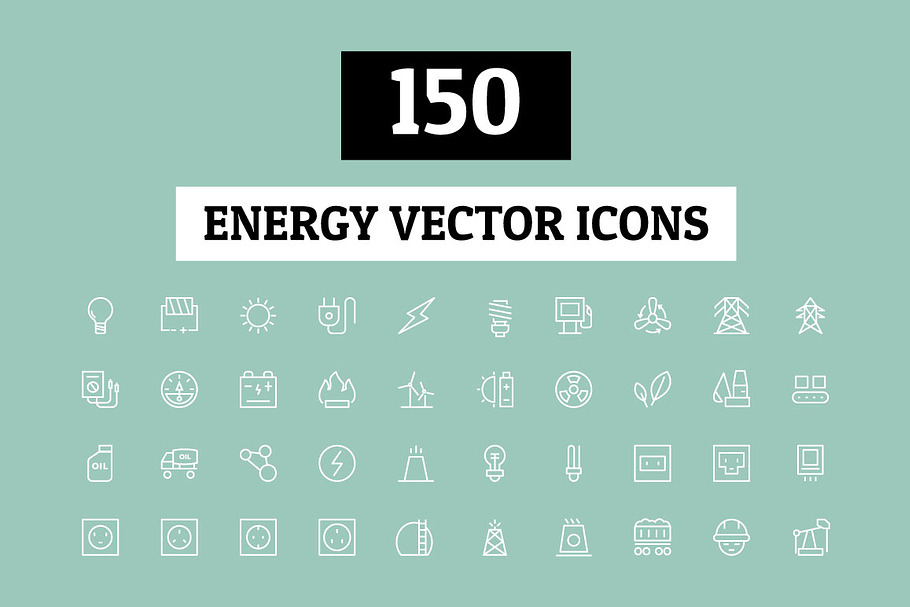 150 Energy Vector Icons