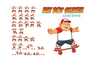 Fat Boy Skater Game Sprite